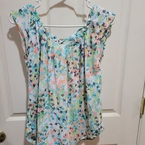Lauren Conrad Floral Print Women's Top